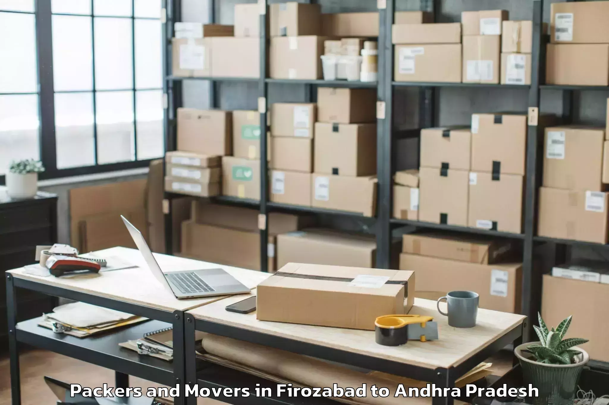 Hassle-Free Firozabad to Kondapalle Packers And Movers